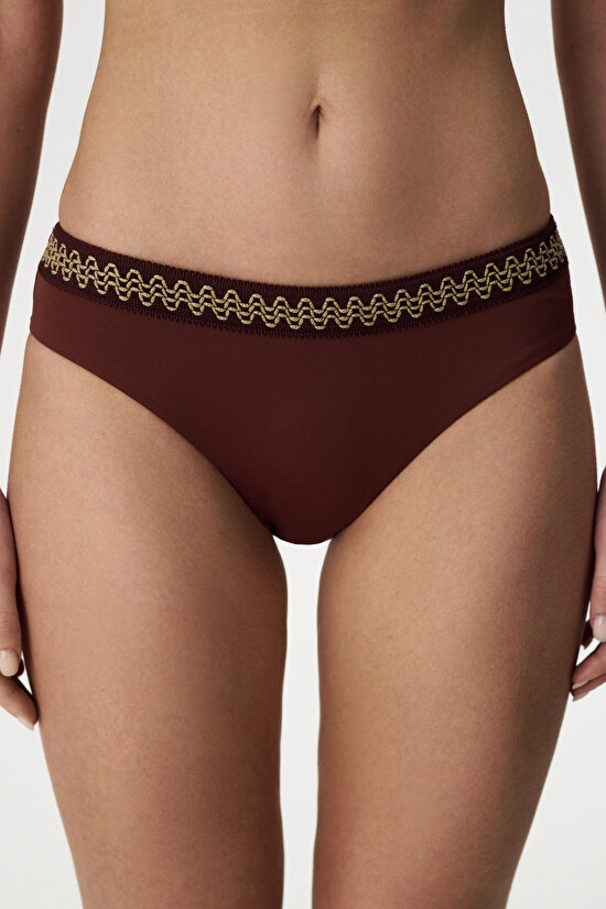 Brown Gracie Slip Bikini Bottom - 1