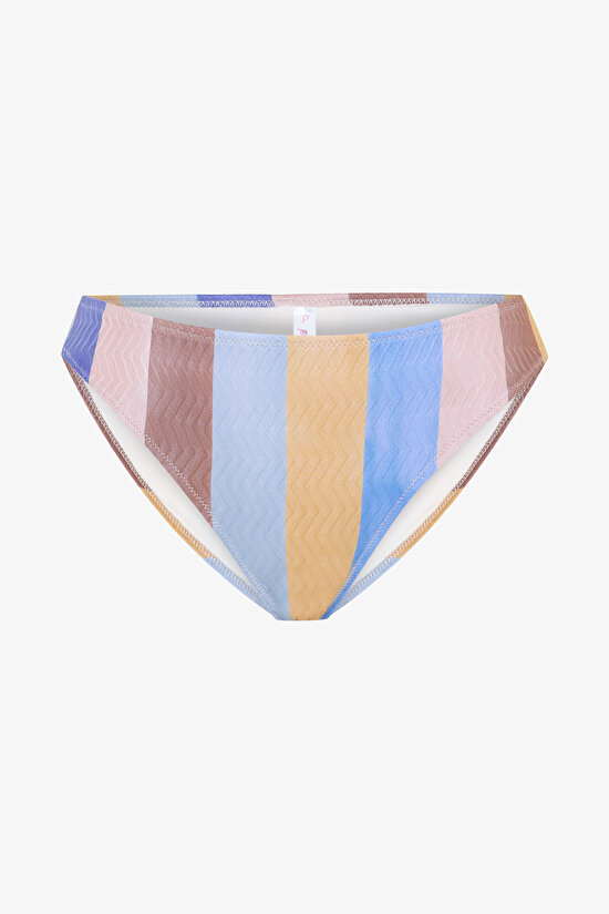 Keira Stripe Multi Colour Slip Bikini Bottom Keira Stripe Multi Colour Slip Bikini Bottom - 5
