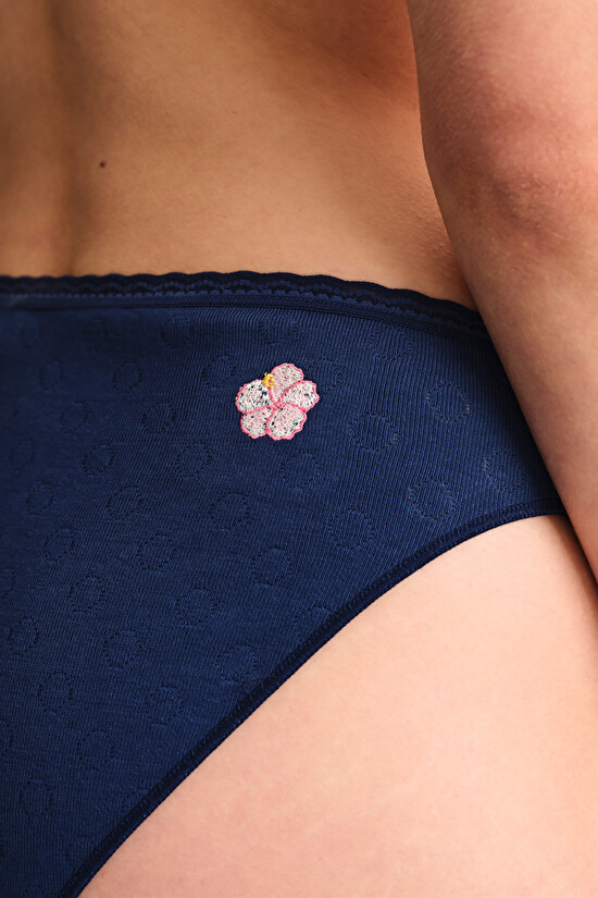 Navy Pointel Slip - 3