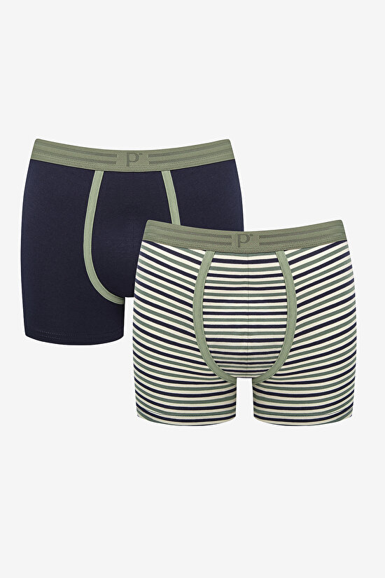 Stripe 2li Çok Renkli Boxer - 1