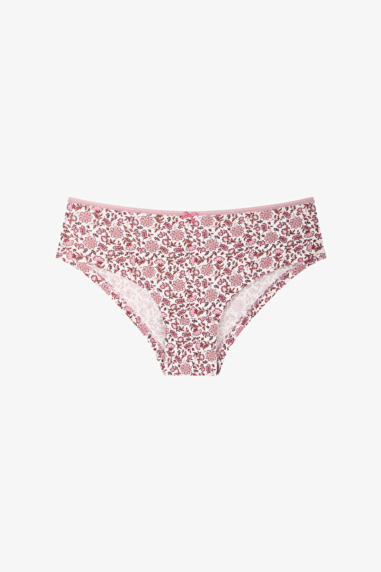 Soft Violet Şal Desenli 3'lü Hipster Külot - 2