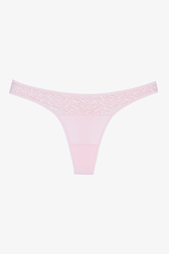 Soft Harmony Lace Detailed Cotton Multi Colour 3in1 Thong - 7