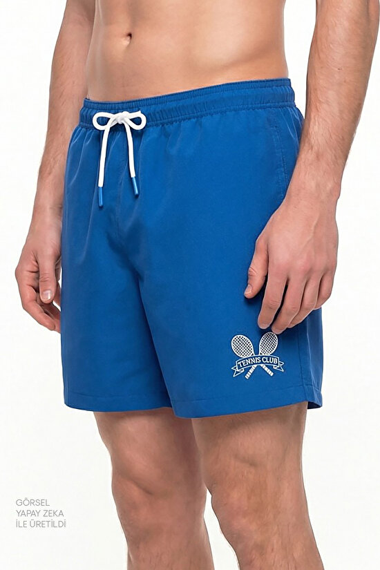 Man Blue Tennis Club Shorts - 3