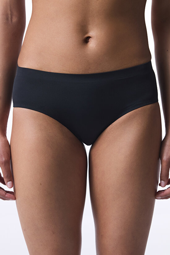 Siyah Period Orta Bel Bikini Altı - 1