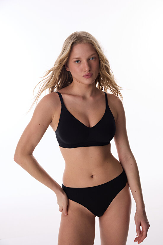 Siyah  Balensiz İz Yapmayan Sütyen - 2