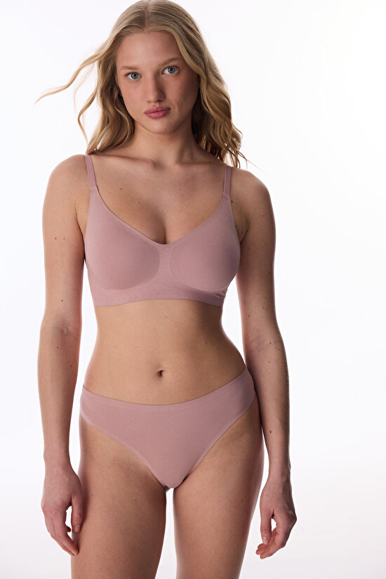 Kirli Pembe  Balensiz Dikişsiz Sütyen - 4
