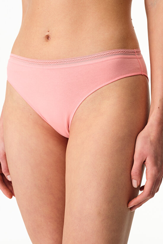 Pembe Easy Pamuklu Trim Slip Külot - 1