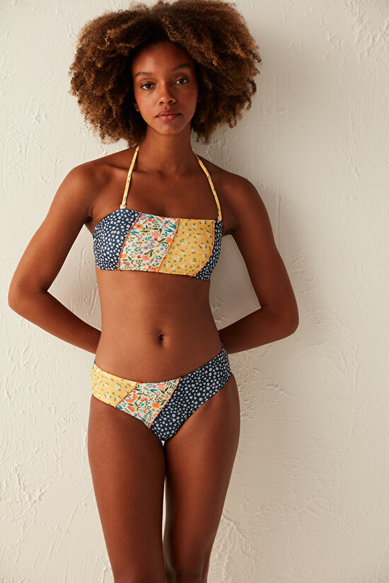 Çok Renkli Bonita Strapless Bikini Üstü - 3