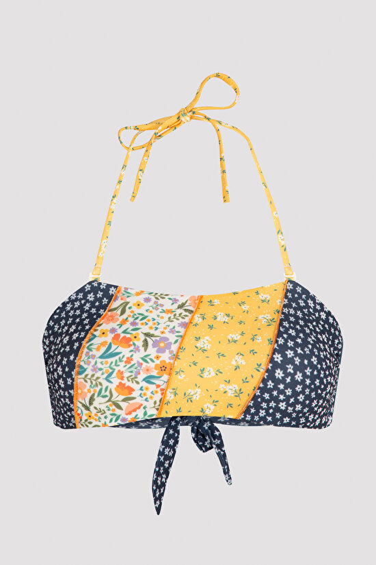 Çok Renkli Bonita Strapless Bikini Üstü - 5