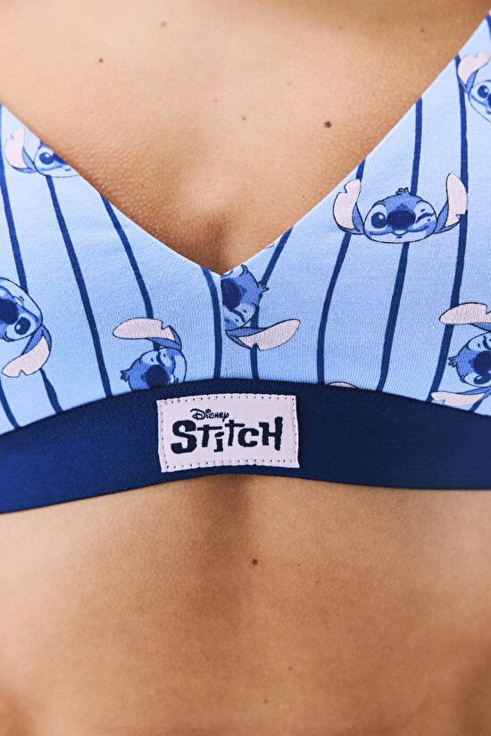 Stitch Soft Triangle Açık Mavi Sütyen - Stitch Koleksiyonu - 4