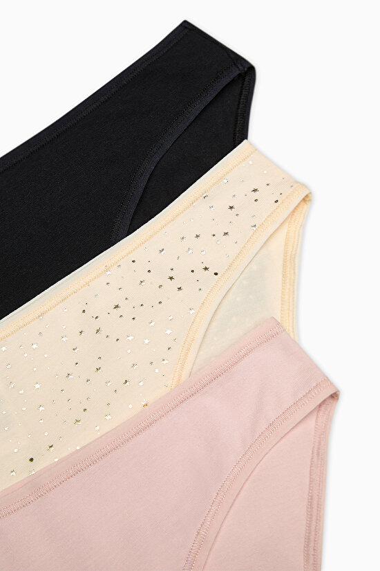 Shinny Stars Çok Renkli  3lü Slip Külot - 5