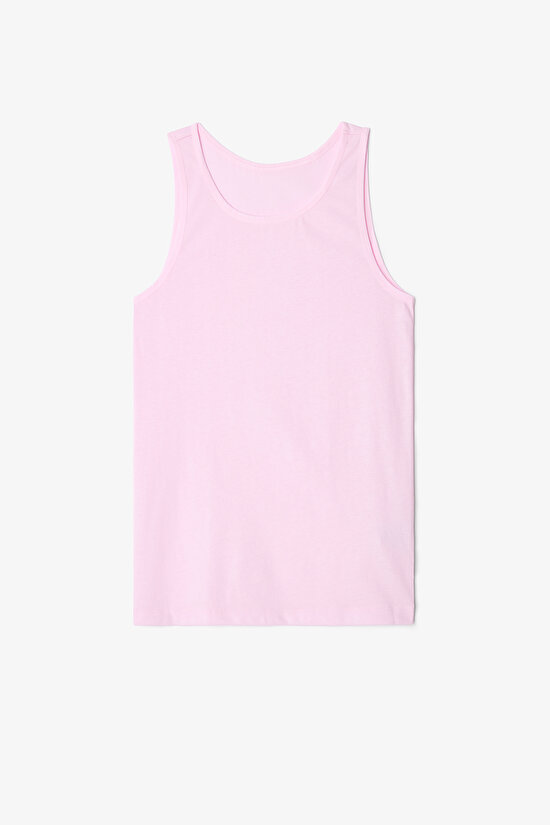 Girls Two Heart Heart Patterned Cotton Thick Strap 2-Pack Undershirt - 3