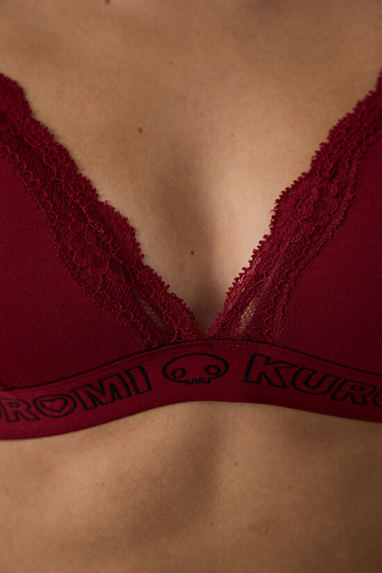 Bordo Soft Triangle Padded Sütyen - 4