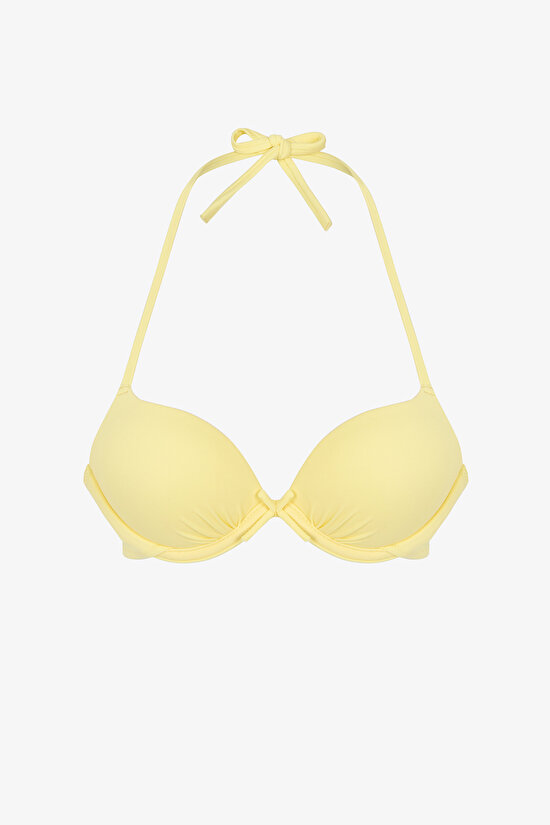 Yellow Push Up Supported Bikini Top - 4