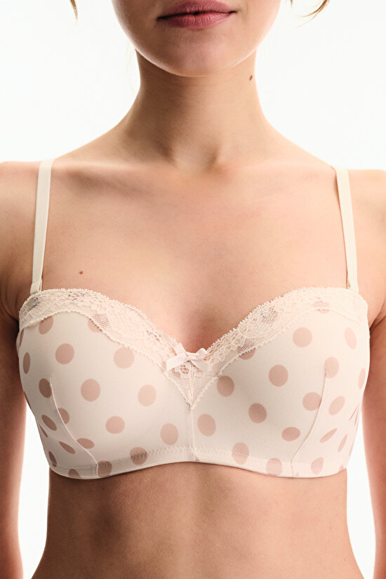 Krema Pembesi Lotus Mesh Sütyen - 3