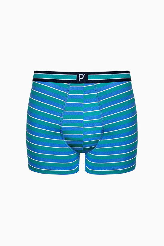 Erkek Pamuklu Bold Stripe Çok Renkli 3lü Boxer - 3