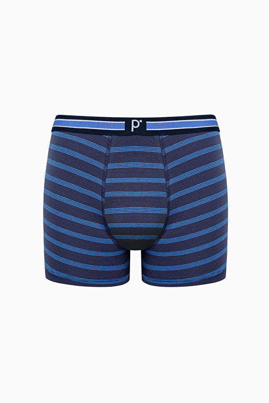 Erkek Pamuklu Bold Stripe Çok Renkli 3lü Boxer - 4
