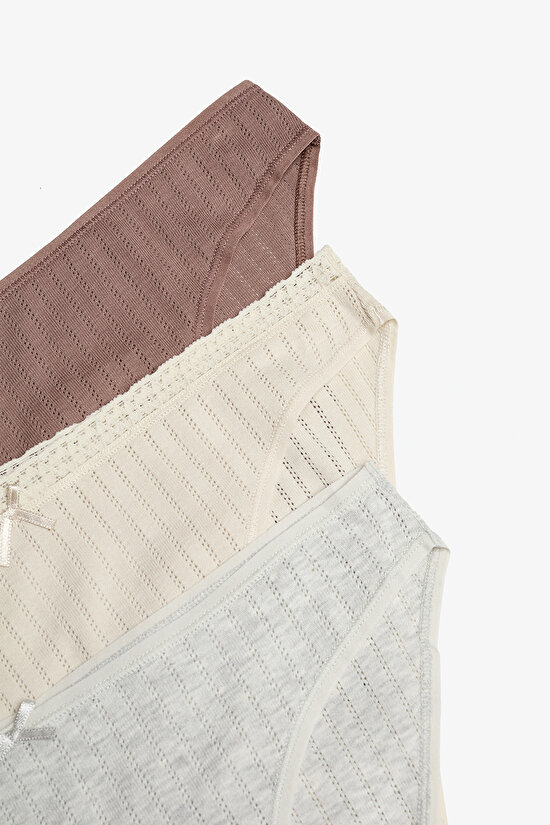 Woody 3lü Pointel Çok Renkli Slip Külot - 5