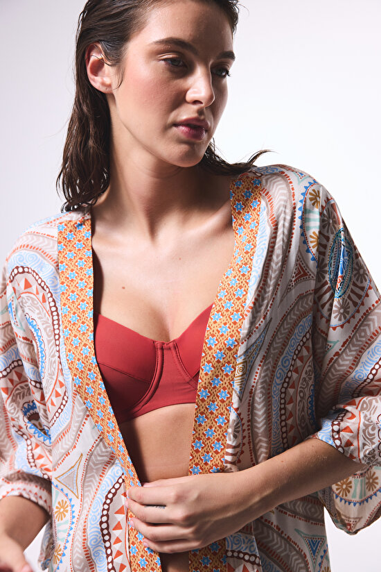 Della Multi Colour Kimono - 1