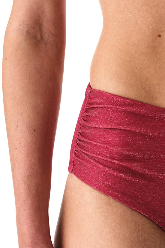 Fuşya Dayana High Büzgülü Bikini Altı - 3