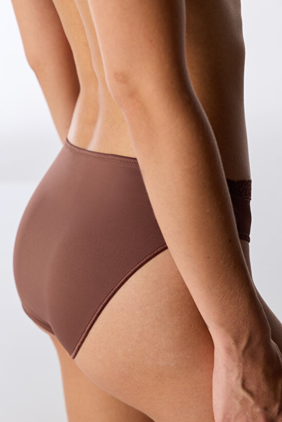 Kahverengi Cream Slip Külot - 2