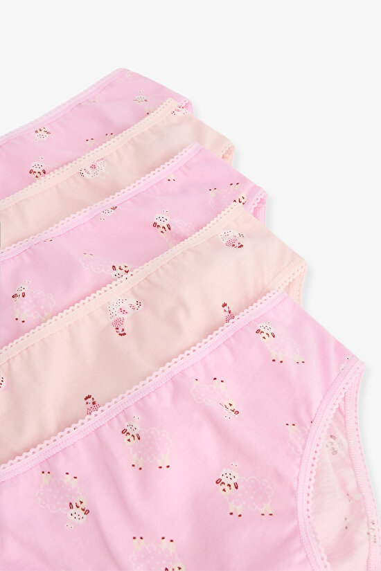 Pembe Kız Çocuk Pinksheep 5'li Slip Külot - 4