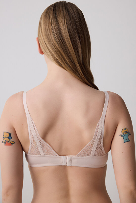 Eliza Non Wired Push Up Light Beige Bra - 4