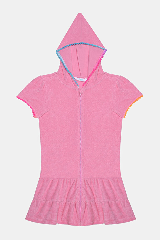 Girls Sweat Pastel Towel Pink Caftan - 1