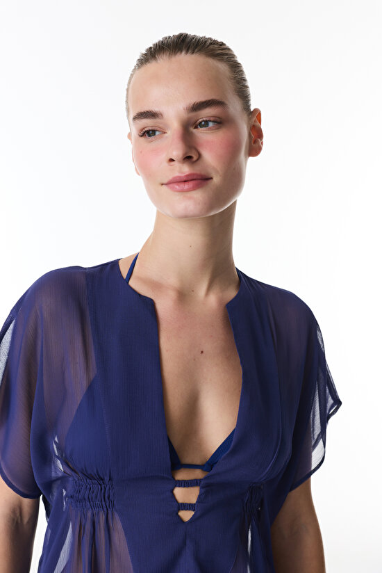 Navy Basic Kaftan - 3