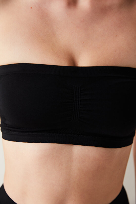 Nu Basic Strapless Siyah  Sütyen - 4