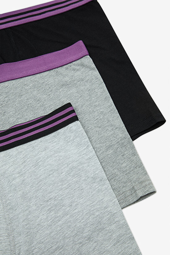 Color Belt 3lü Gri Boxer - 5