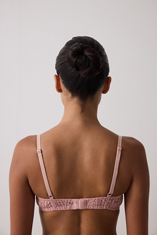 Açık Gül Kurusu Daylift Dantelli Toparlayıcı Balenli Sütyen - 5