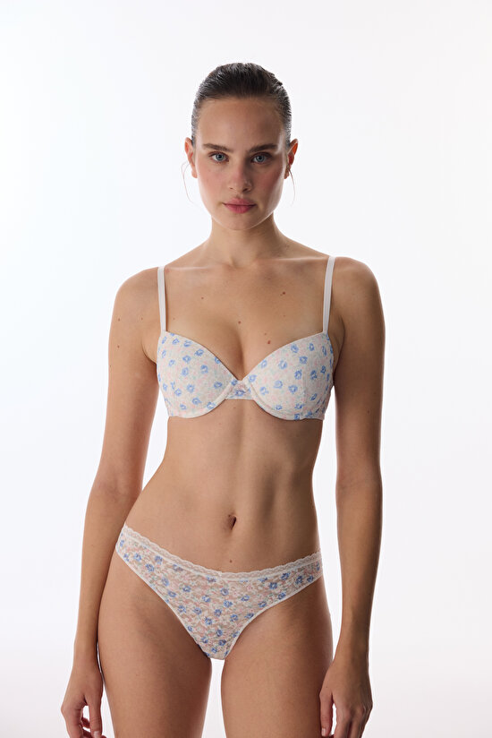 Off-White Daylift Floral Bra - 3