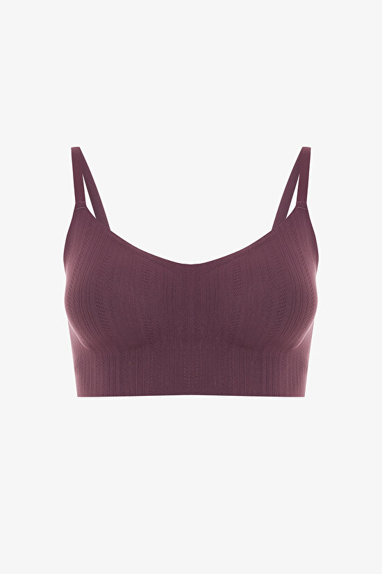 Bordo Pointel Dikişsiz Balensiz Çıkarılabilir Kaplı Bralet Bordo Pointel Dikişsiz Balensiz Çıkarılabilir Kaplı Bralet - 7