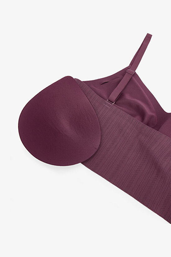 Bordo Pointel Dikişsiz Balensiz Çıkarılabilir Kaplı Bralet Bordo Pointel Dikişsiz Balensiz Çıkarılabilir Kaplı Bralet - 8