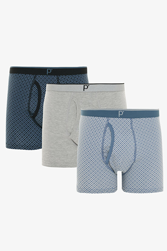 Comfort 3lü Çok Renkli Boxer Külot - 1