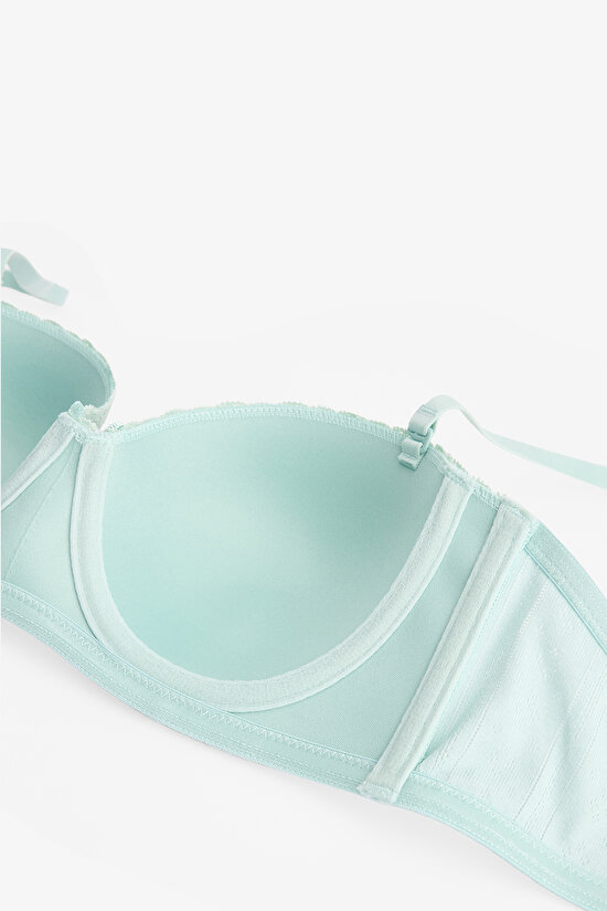 Mint Yeşili Lotus Straplez Pointel Sütyen - 9