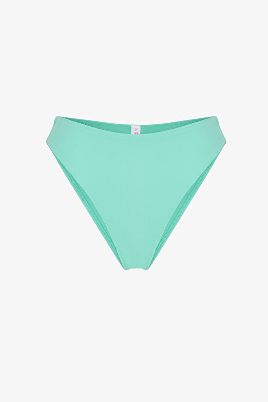 Mint Green High Leg Slip Bikini Bottom - 3