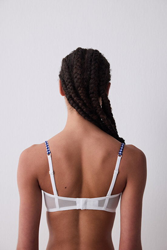 Lotus Lace Kırık Beyaz Straplez Sütyen - 5