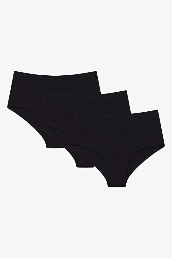 Cotton Highwaist 3lü Slip Külot - 1
