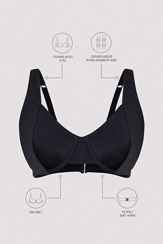 New Balen Black Bikini Top - 6