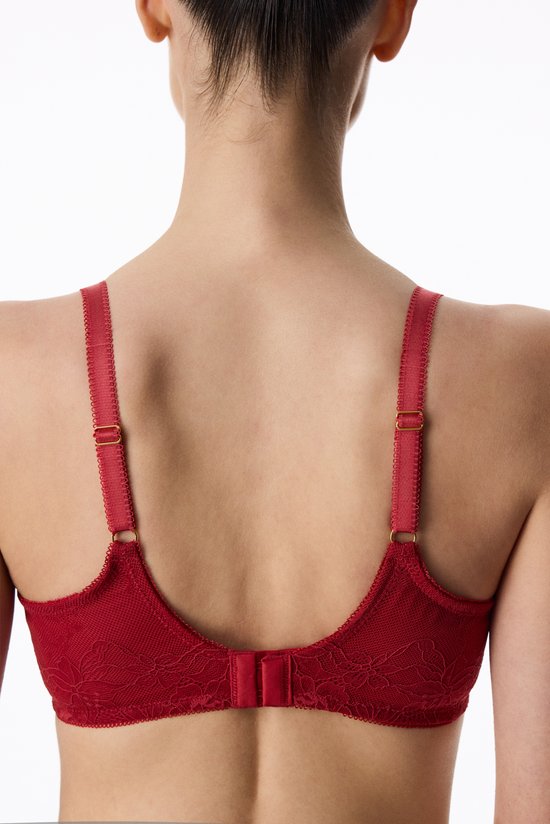 Red Daisy Form Floral Bra - 3