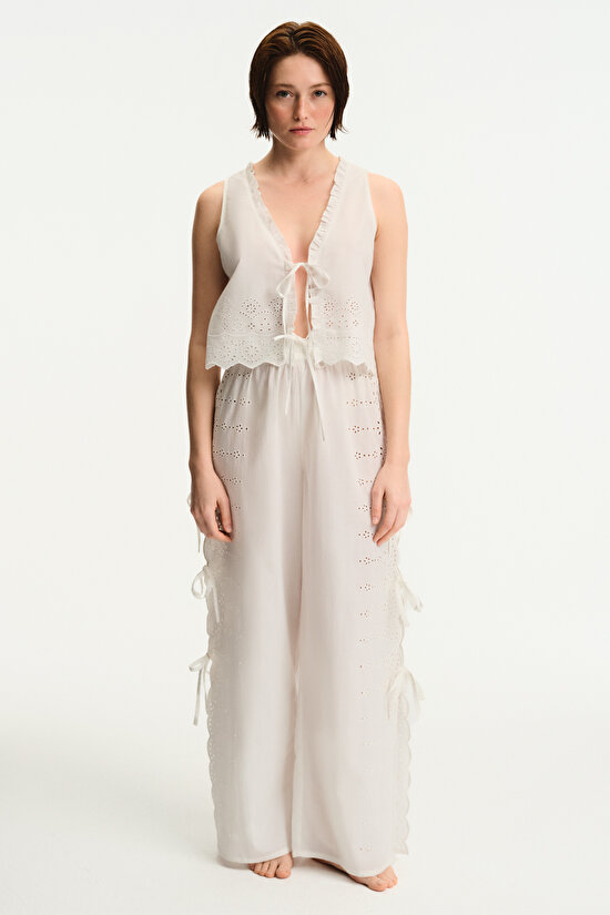 Beyaz isaline Pantolon - 6