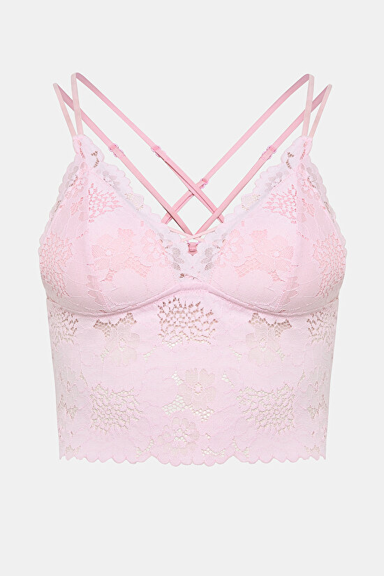 Luna Push Up Destekli Pembe Bralet - 5