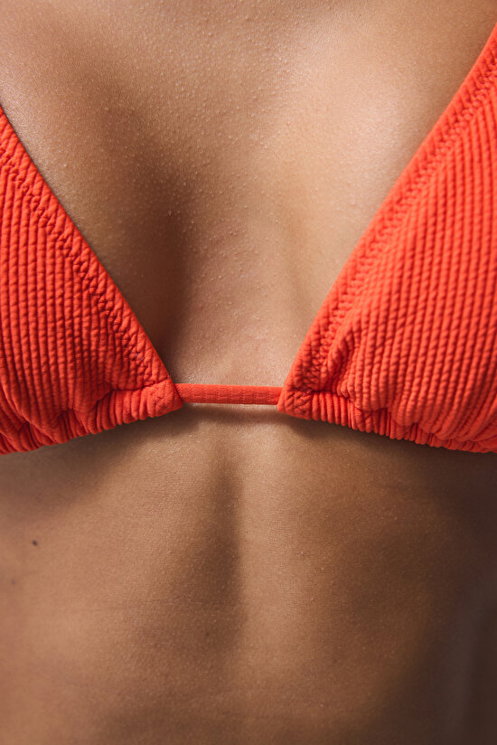 Turuncu Sona Üçgen Bikini Üstü - 3