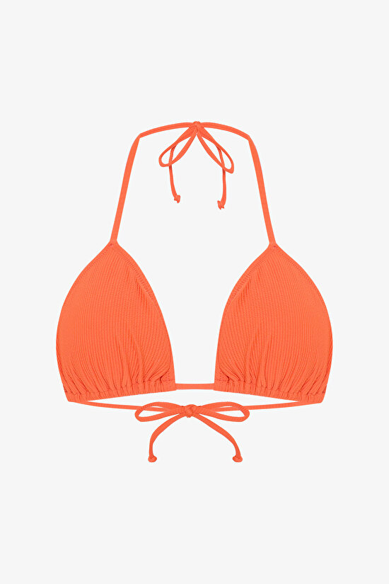 Turuncu Sona Üçgen Bikini Üstü - 8