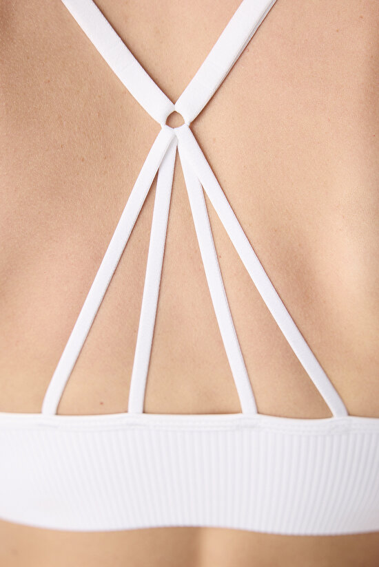 Ribbed Micro Bonding Beyaz Üst - Sanrio Koleksiyonu  - 4