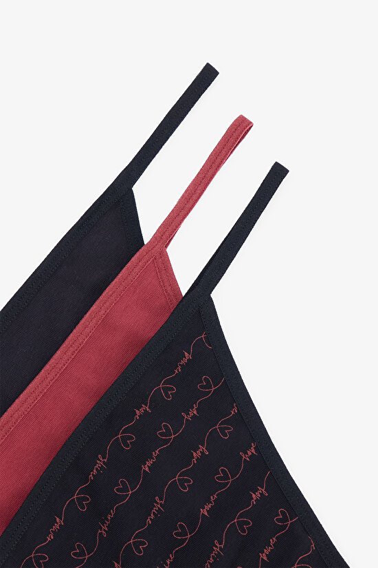 Hope Kalp Desenli Düşük Bel 3'lü  String Külot - 8