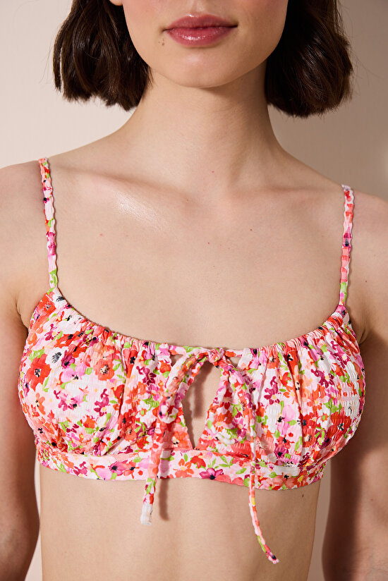 Scarlett Bandeau Dokulu Çok Renkli Bikini Üstü - 3