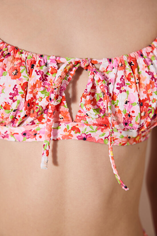 Scarlett Bandeau Dokulu Çok Renkli Bikini Üstü - 4